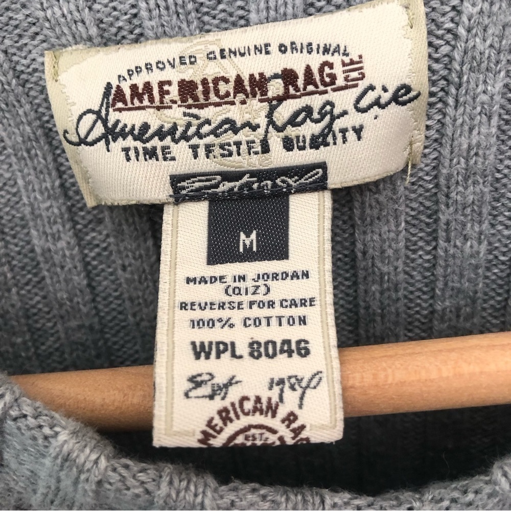 American Rag Cotton Ribbed V-Neck Sweater - Picture 4 of 10